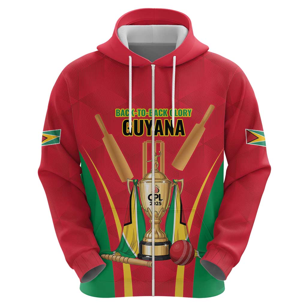 Custom Guyana Victory Run 2025 Hoodie Caribbean Cricket Supporter Amazon Warriors - Wonder Print Shop