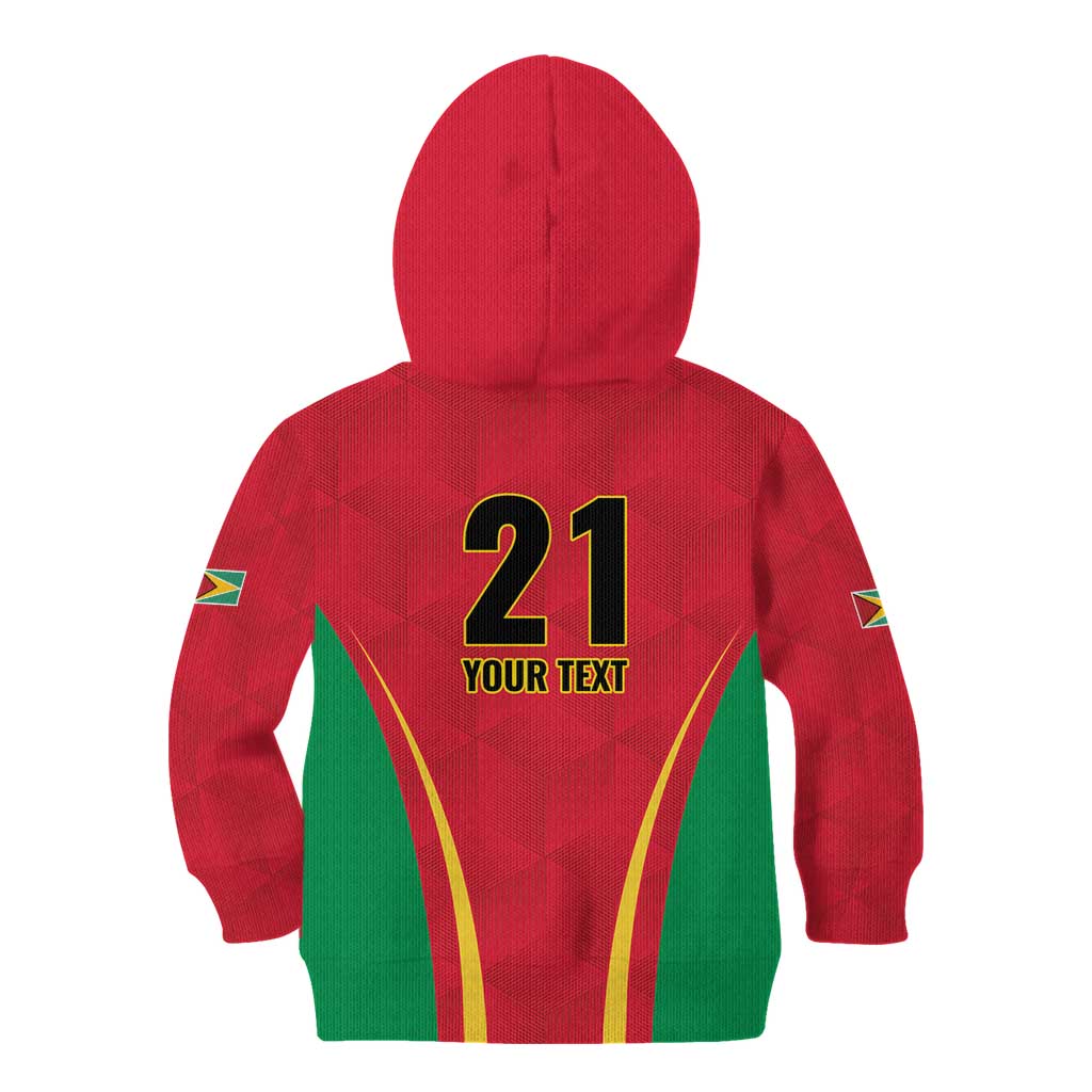 Custom Guyana Victory Run 2025 Kid Hoodie Caribbean Cricket Supporter Amazon Warriors - Wonder Print Shop