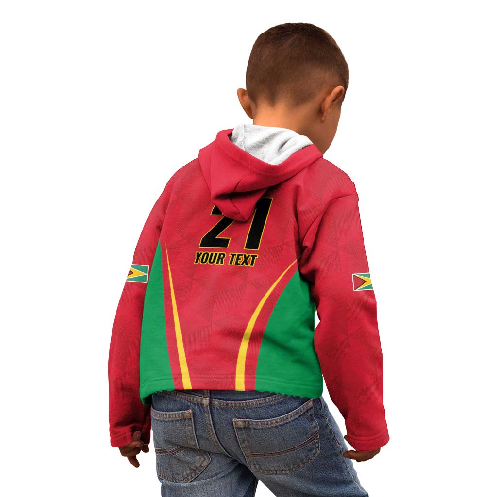Custom Guyana Victory Run 2025 Kid Hoodie Caribbean Cricket Supporter Amazon Warriors - Wonder Print Shop