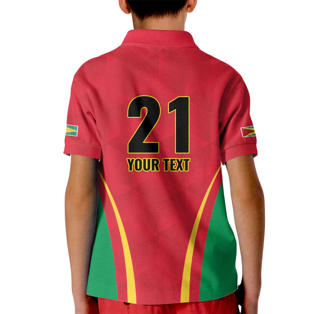 Custom Guyana Victory Run 2025 Kid Polo Shirt Caribbean Cricket Supporter Amazon Warriors - Wonder Print Shop