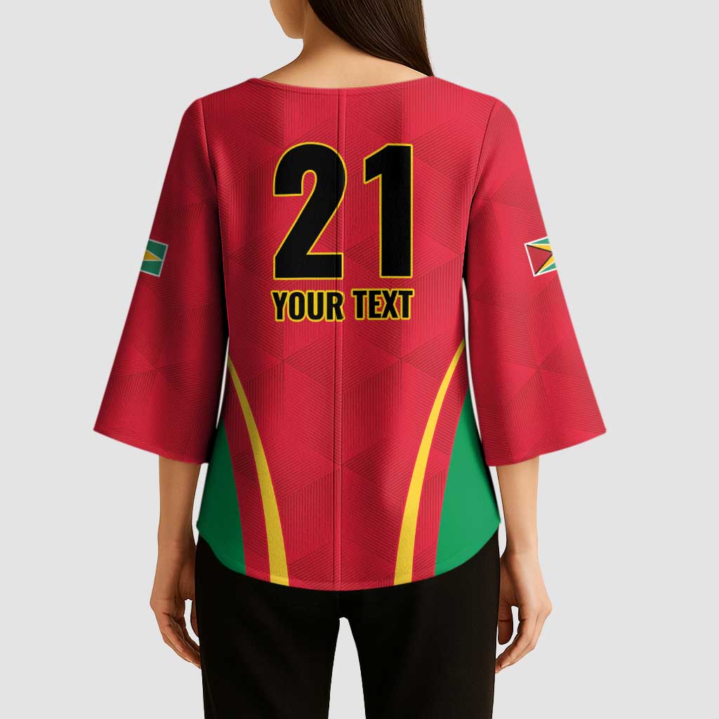 Custom Guyana Victory Run 2025 Kimono Sleeve Blouse Caribbean Cricket Supporter Amazon Warriors - Wonder Print Shop