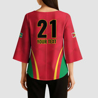 Custom Guyana Victory Run 2025 Kimono Sleeve Blouse Caribbean Cricket Supporter Amazon Warriors - Wonder Print Shop