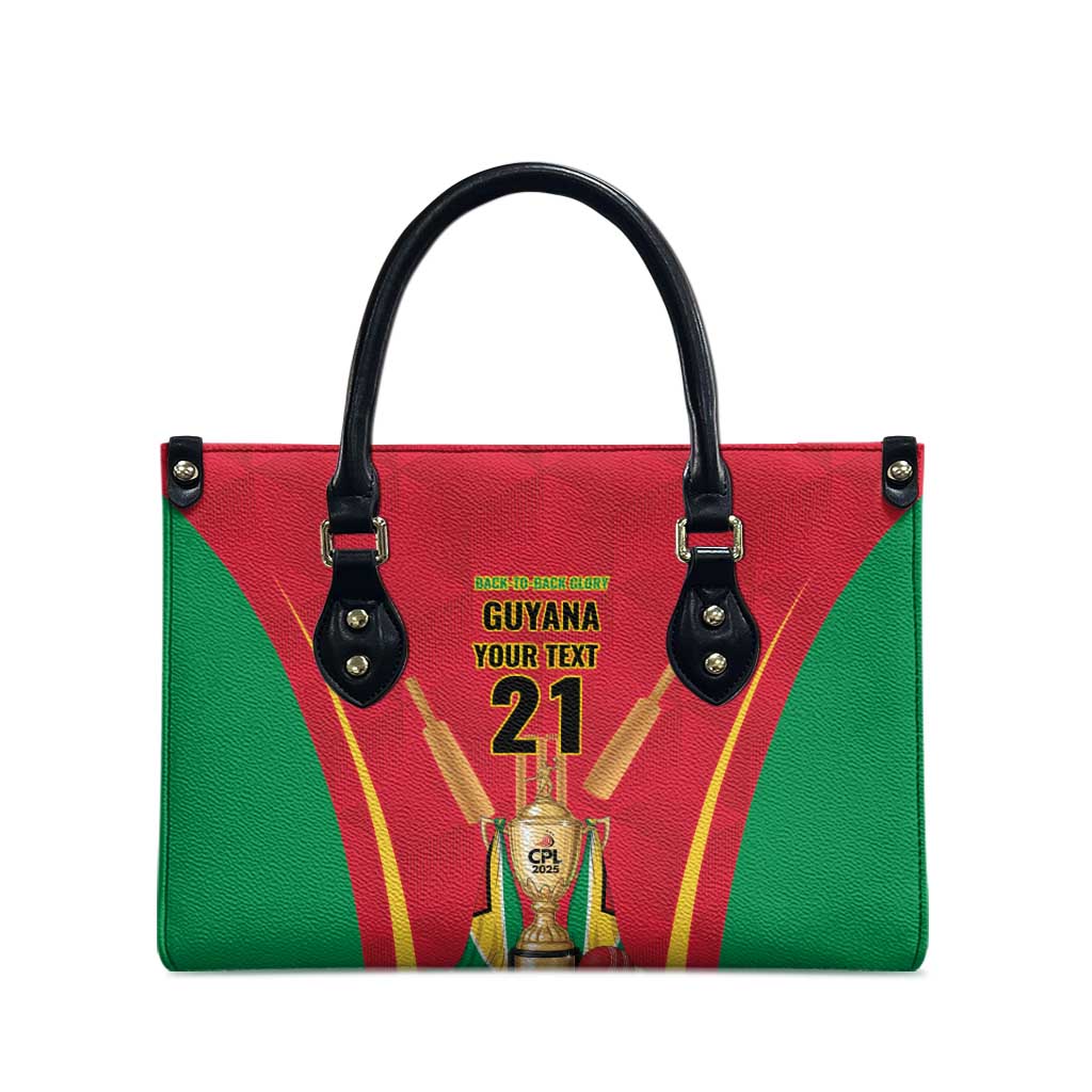 Custom Guyana Victory Run 2025 Leather Bag Caribbean Cricket Supporter Amazon Warriors - Wonder Print Shop
