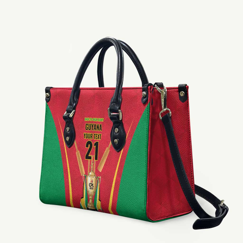 Custom Guyana Victory Run 2025 Leather Bag Caribbean Cricket Supporter Amazon Warriors - Wonder Print Shop