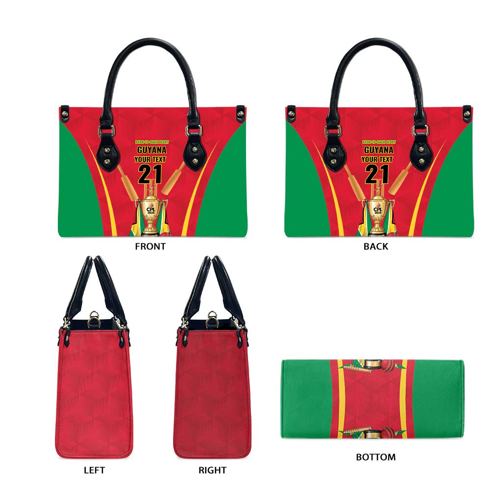 Custom Guyana Victory Run 2025 Leather Bag Caribbean Cricket Supporter Amazon Warriors - Wonder Print Shop
