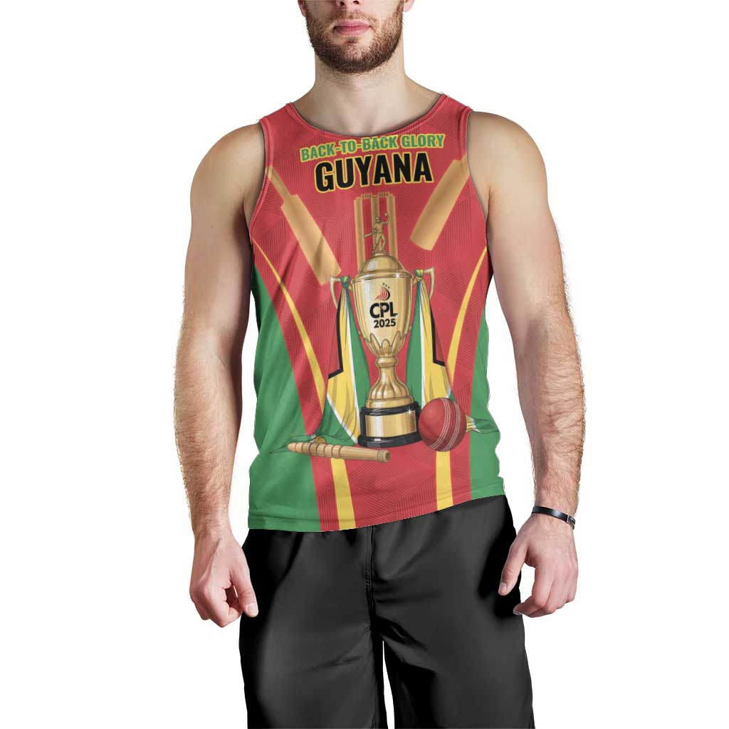 Custom Guyana Victory Run 2025 Men Tank Top Caribbean Cricket Supporter Amazon Warriors - Wonder Print Shop
