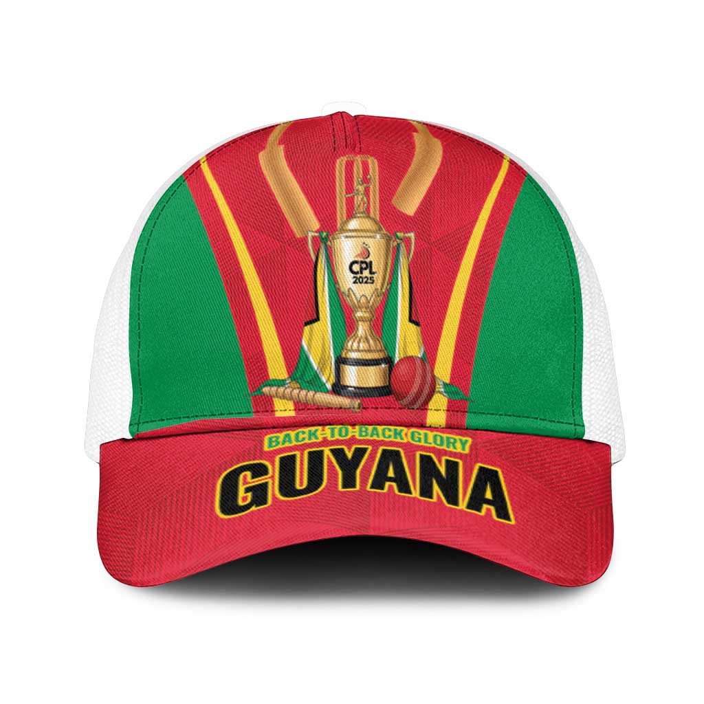 Guyana Victory Run 2025 Mesh Trucker Cap Caribbean Cricket Supporter Amazon Warriors - Wonder Print Shop