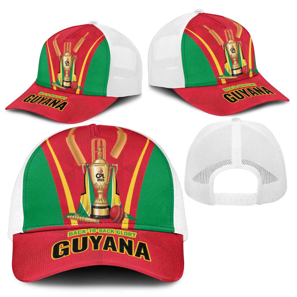 Guyana Victory Run 2025 Mesh Trucker Cap Caribbean Cricket Supporter Amazon Warriors - Wonder Print Shop
