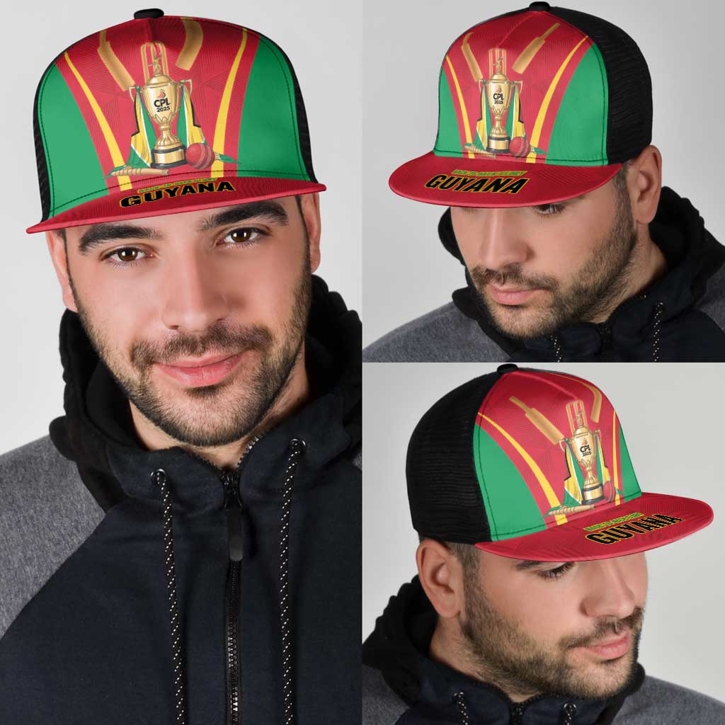 Guyana Victory Run 2025 Mesh Trucker Cap Caribbean Cricket Supporter Amazon Warriors - Wonder Print Shop