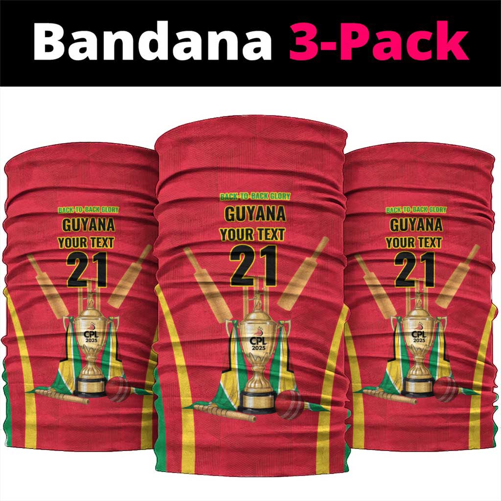 Custom Guyana Victory Run 2025 Neck Gaiter Caribbean Cricket Supporter Amazon Warriors - Wonder Print Shop
