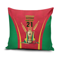 Custom Guyana Victory Run 2025 Pillow Cover Caribbean Cricket Supporter Amazon Warriors - Wonder Print Shop