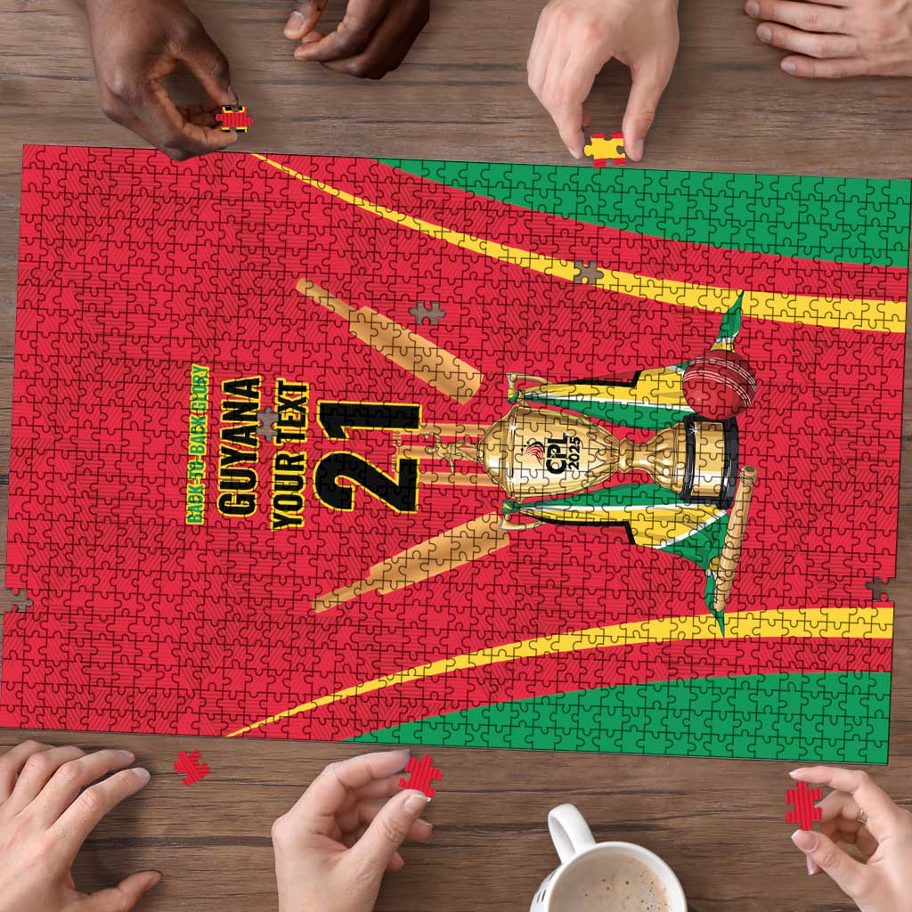 Custom Guyana Victory Run 2025 Puzzle Caribbean Cricket Supporter Amazon Warriors - Wonder Print Shop