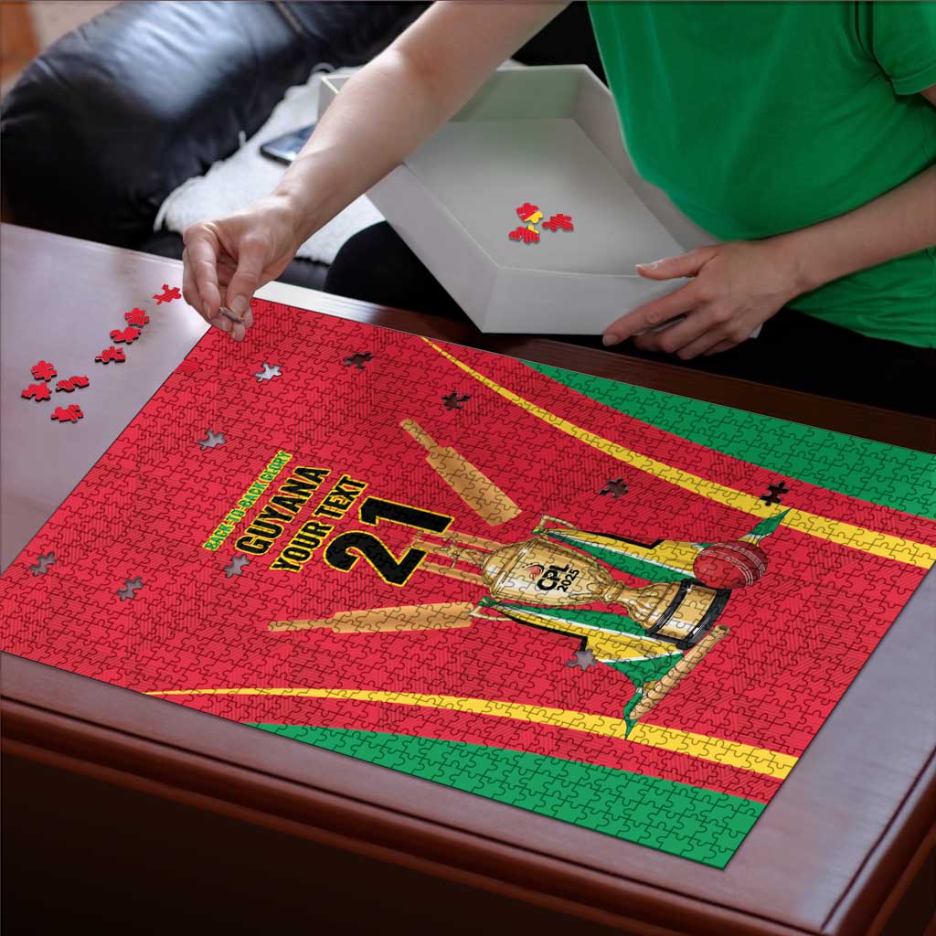 Custom Guyana Victory Run 2025 Puzzle Caribbean Cricket Supporter Amazon Warriors - Wonder Print Shop