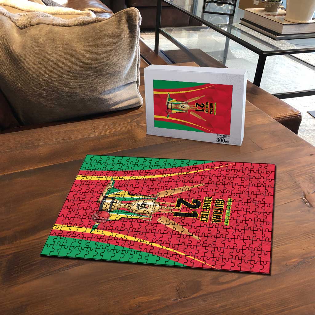 Custom Guyana Victory Run 2025 Puzzle Caribbean Cricket Supporter Amazon Warriors - Wonder Print Shop