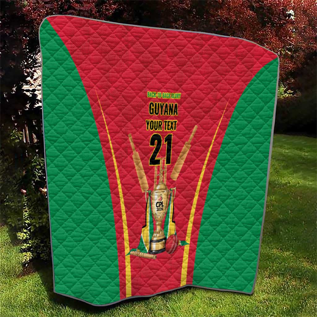 Custom Guyana Victory Run 2025 Quilt Caribbean Cricket Supporter Amazon Warriors - Wonder Print Shop