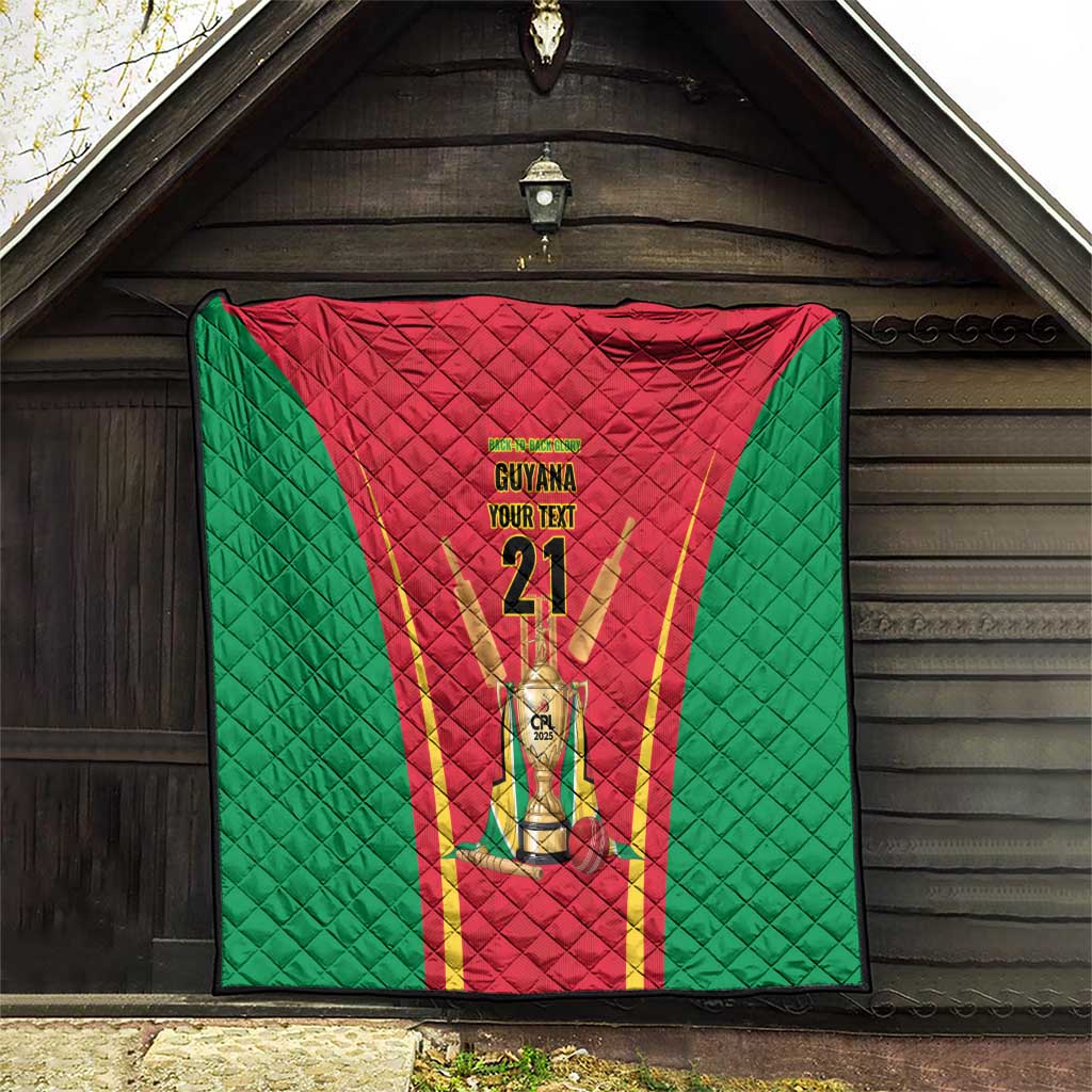 Custom Guyana Victory Run 2025 Quilt Caribbean Cricket Supporter Amazon Warriors - Wonder Print Shop