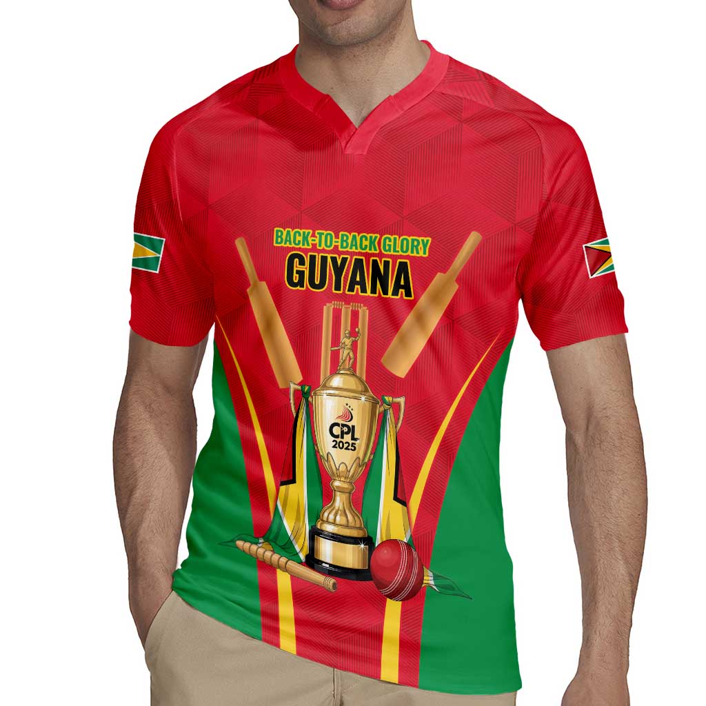 Custom Guyana Victory Run 2025 Rugby Jersey Caribbean Cricket Supporter Amazon Warriors - Wonder Print Shop