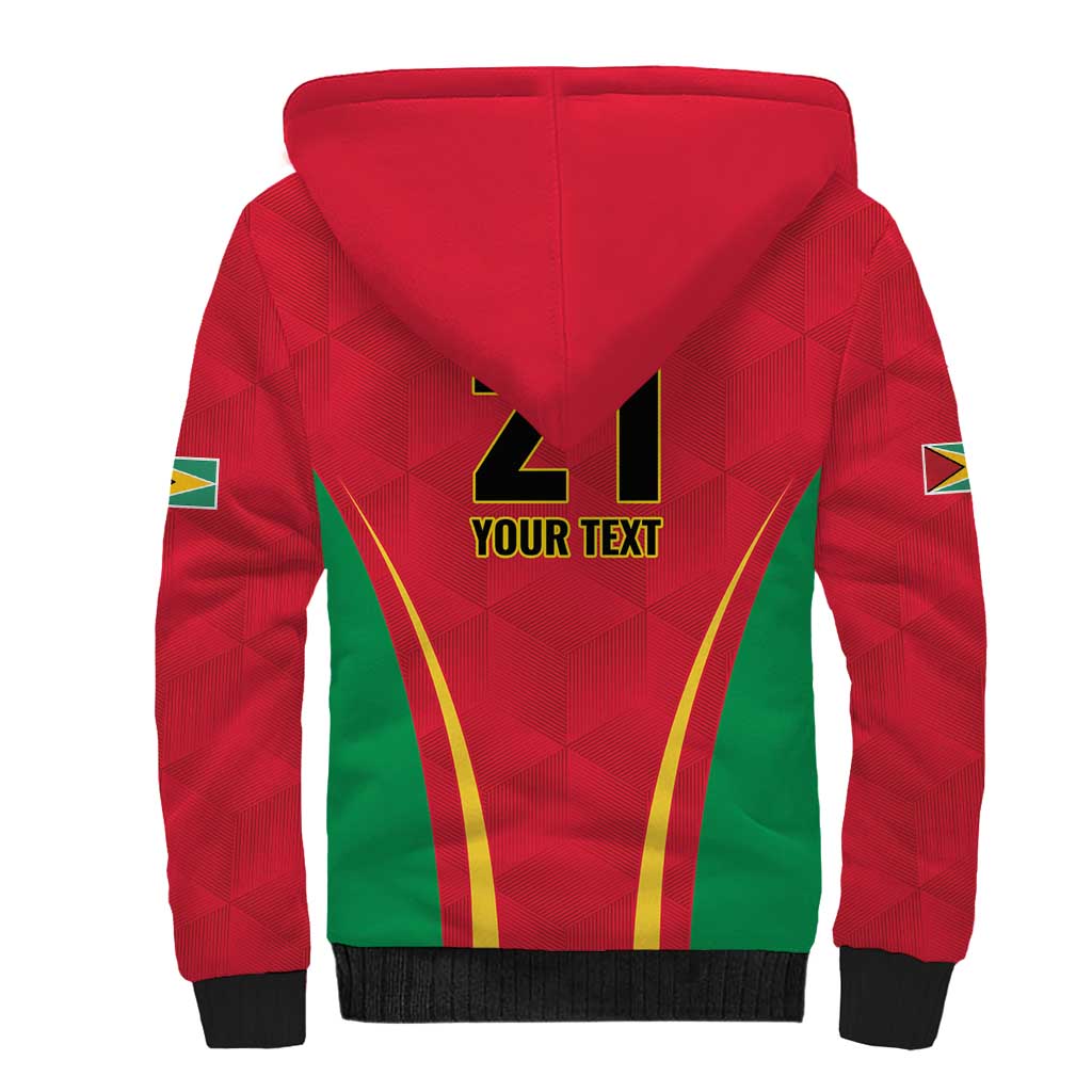 Custom Guyana Victory Run 2025 Sherpa Hoodie Caribbean Cricket Supporter Amazon Warriors - Wonder Print Shop