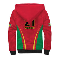 Custom Guyana Victory Run 2025 Sherpa Hoodie Caribbean Cricket Supporter Amazon Warriors - Wonder Print Shop