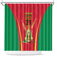 Custom Guyana Victory Run 2025 Shower Curtain Caribbean Cricket Supporter Amazon Warriors - Wonder Print Shop