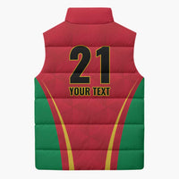 Custom Guyana Victory Run 2025 Sleeveless Puffer Jacket Caribbean Cricket Supporter Amazon Warriors - Wonder Print Shop