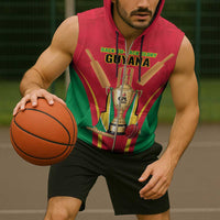 Custom Guyana Victory Run 2025 Sleeveless Zip Hoodie Caribbean Cricket Supporter Amazon Warriors - Wonder Print Shop