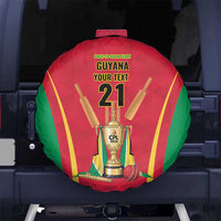 Custom Guyana Victory Run 2025 Spare Tire Cover Caribbean Cricket Supporter Amazon Warriors - Wonder Print Shop