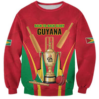 Custom Guyana Victory Run 2025 Sweatshirt Caribbean Cricket Supporter Amazon Warriors - Wonder Print Shop