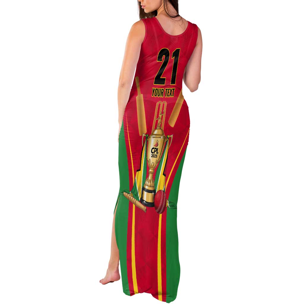 Custom Guyana Victory Run 2025 Tank Maxi Dress Caribbean Cricket Supporter Amazon Warriors - Wonder Print Shop