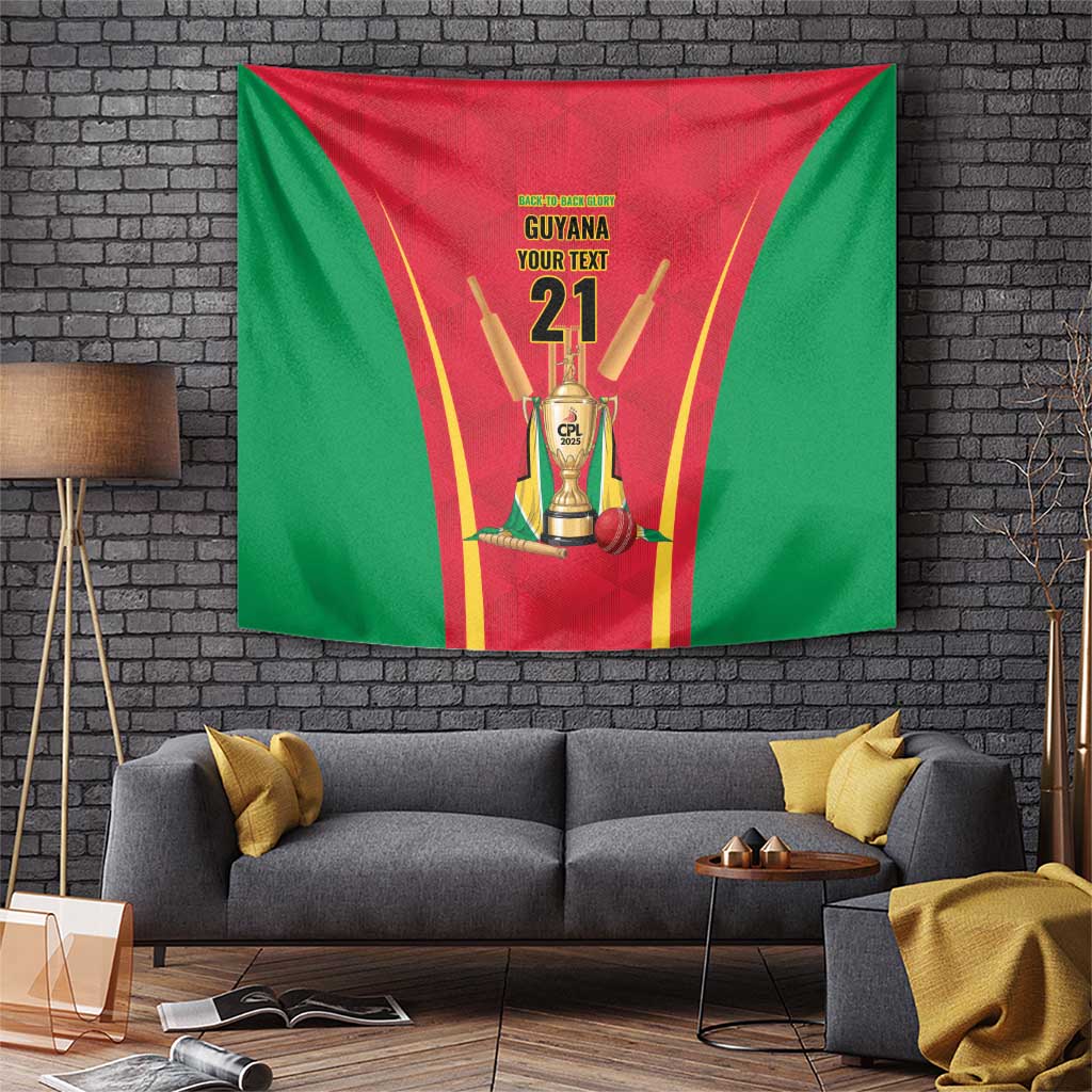 Custom Guyana Victory Run 2025 Tapestry Caribbean Cricket Supporter Amazon Warriors - Wonder Print Shop