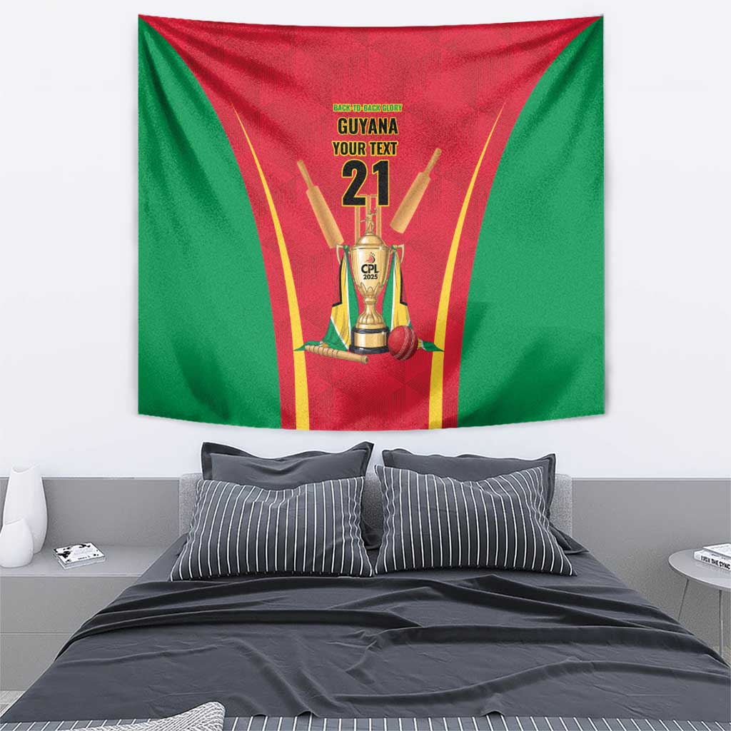 Custom Guyana Victory Run 2025 Tapestry Caribbean Cricket Supporter Amazon Warriors - Wonder Print Shop