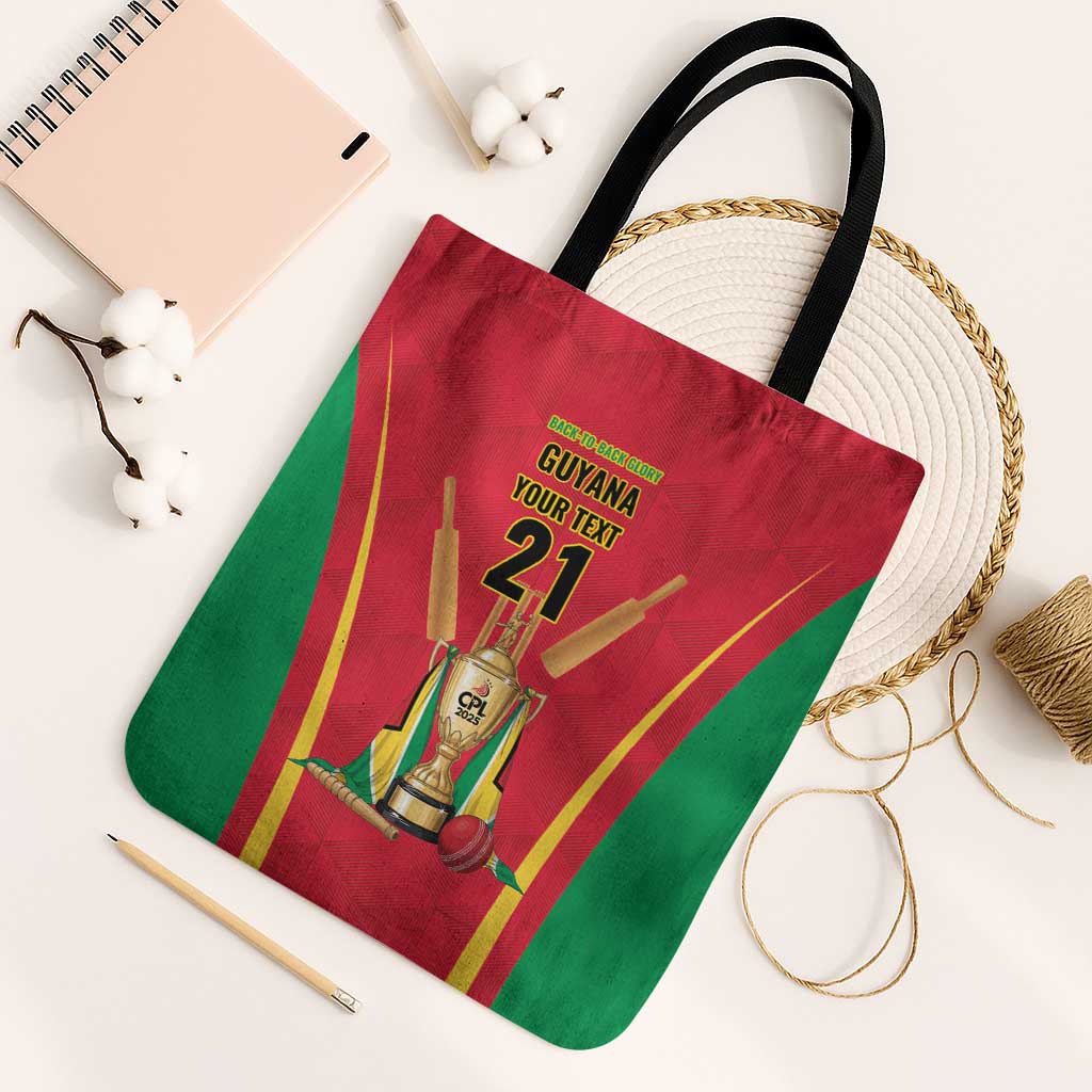 Custom Guyana Victory Run 2025 Tote Bag Caribbean Cricket Supporter Amazon Warriors - Wonder Print Shop
