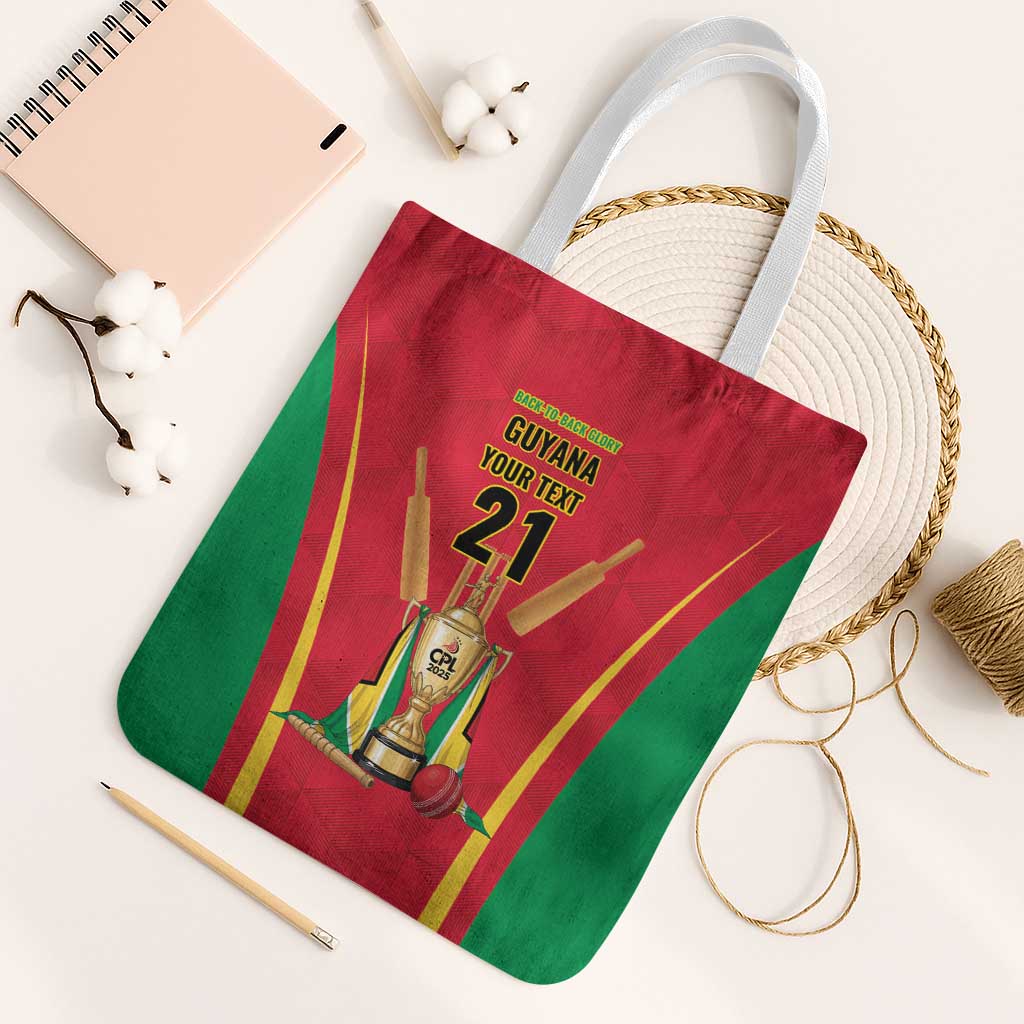 Custom Guyana Victory Run 2025 Tote Bag Caribbean Cricket Supporter Amazon Warriors - Wonder Print Shop