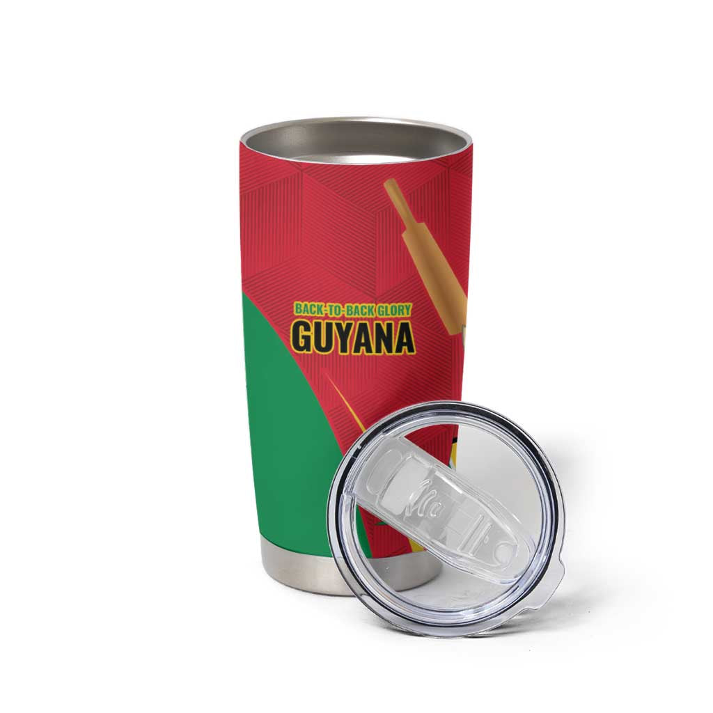 Custom Guyana Victory Run 2025 Tumbler Cup Caribbean Cricket Supporter Amazon Warriors - Wonder Print Shop