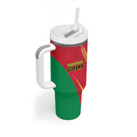 Custom Guyana Victory Run 2025 Tumbler With Handle Caribbean Cricket Supporter Amazon Warriors - Wonder Print Shop