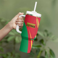 Custom Guyana Victory Run 2025 Tumbler With Handle Caribbean Cricket Supporter Amazon Warriors - Wonder Print Shop