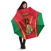 Custom Guyana Victory Run 2025 Umbrella Caribbean Cricket Supporter Amazon Warriors - Wonder Print Shop