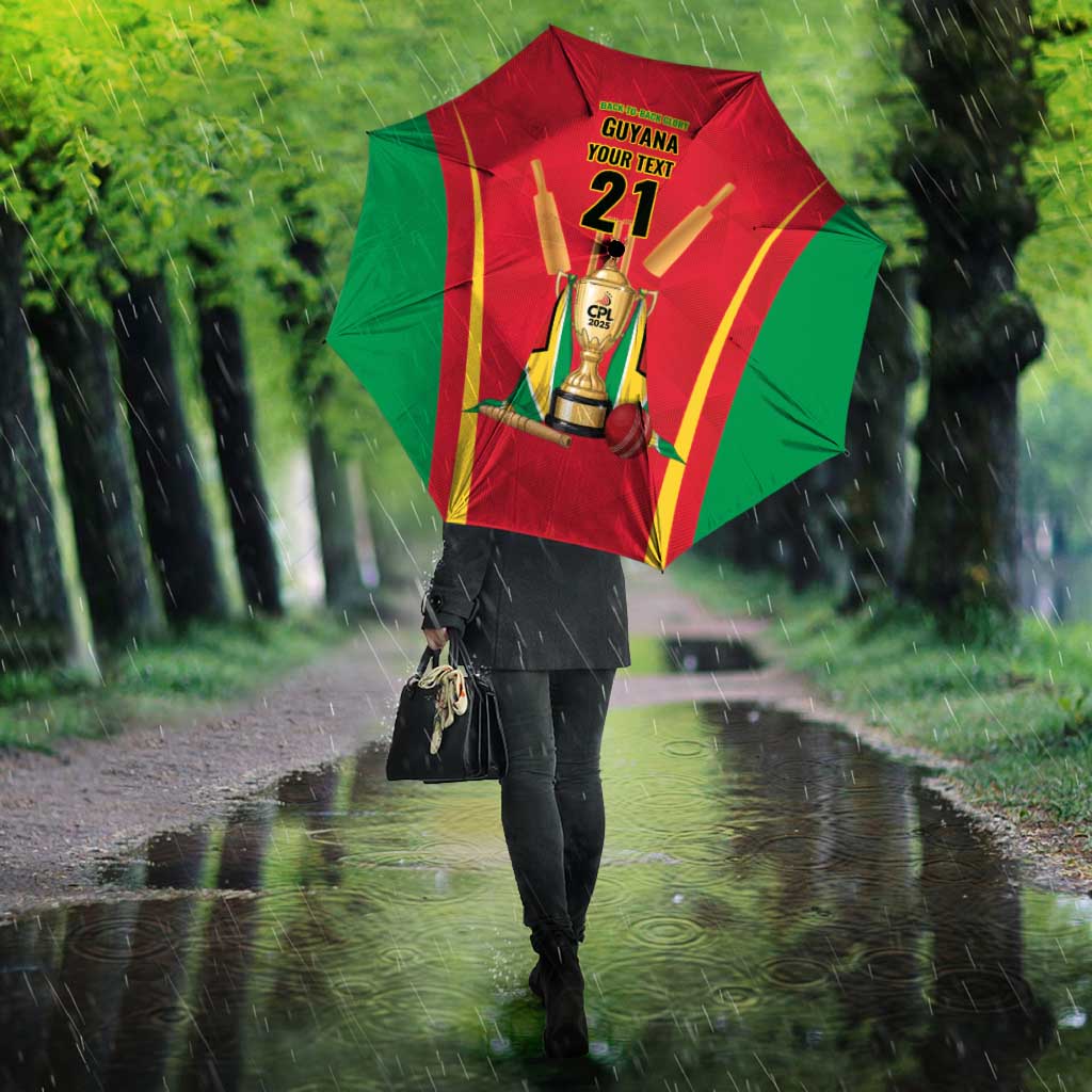 Custom Guyana Victory Run 2025 Umbrella Caribbean Cricket Supporter Amazon Warriors - Wonder Print Shop