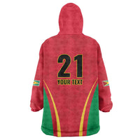 Custom Guyana Victory Run 2025 Wearable Blanket Hoodie Caribbean Cricket Supporter Amazon Warriors - Wonder Print Shop