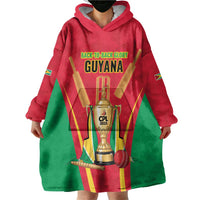Custom Guyana Victory Run 2025 Wearable Blanket Hoodie Caribbean Cricket Supporter Amazon Warriors - Wonder Print Shop