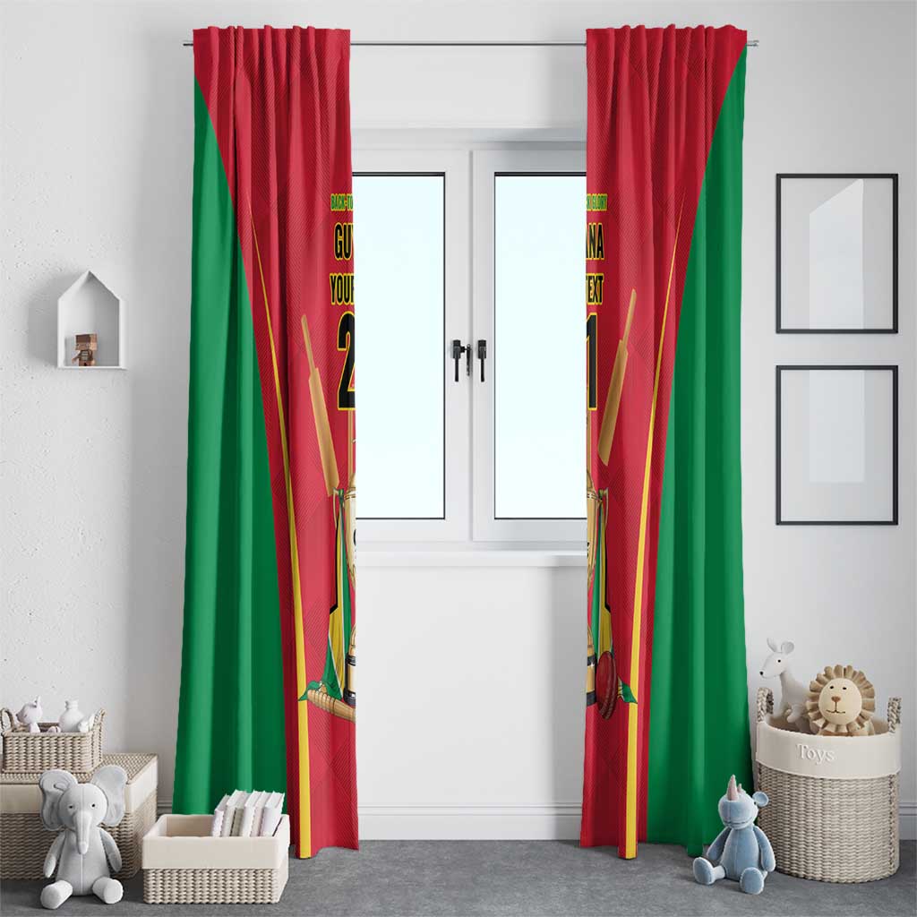 Custom Guyana Victory Run 2025 Window Curtain Caribbean Cricket Supporter Amazon Warriors - Wonder Print Shop