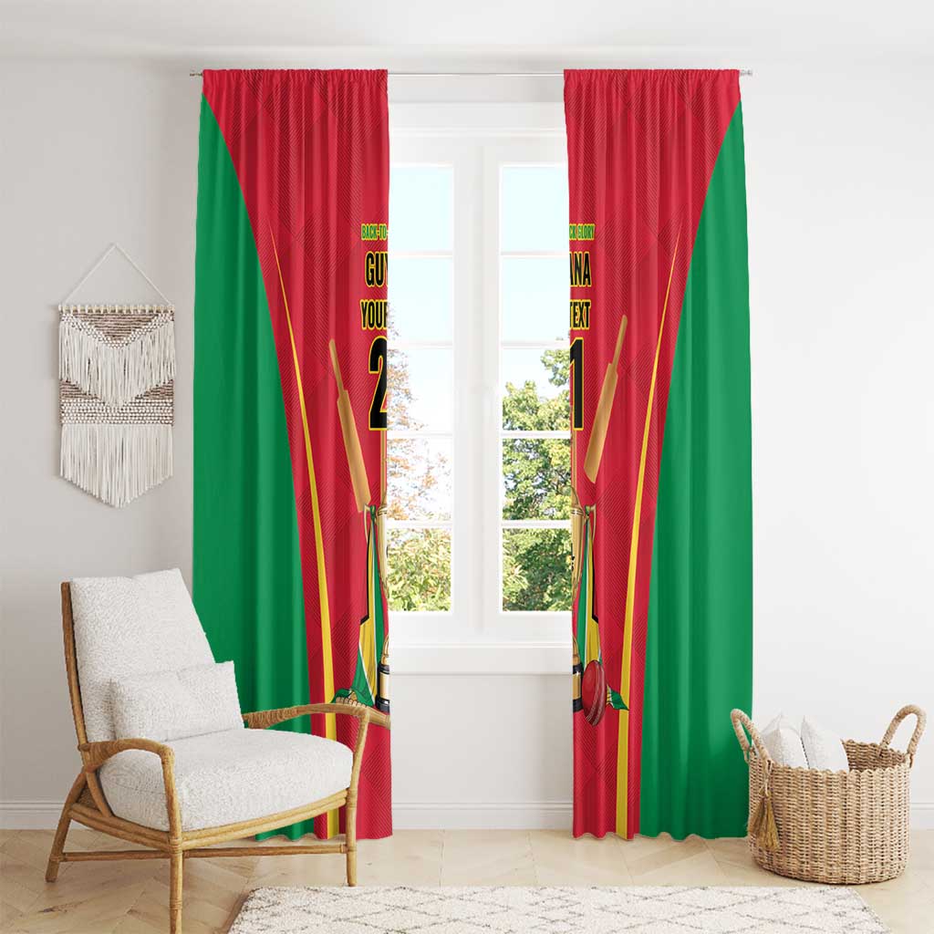 Custom Guyana Victory Run 2025 Window Curtain Caribbean Cricket Supporter Amazon Warriors - Wonder Print Shop