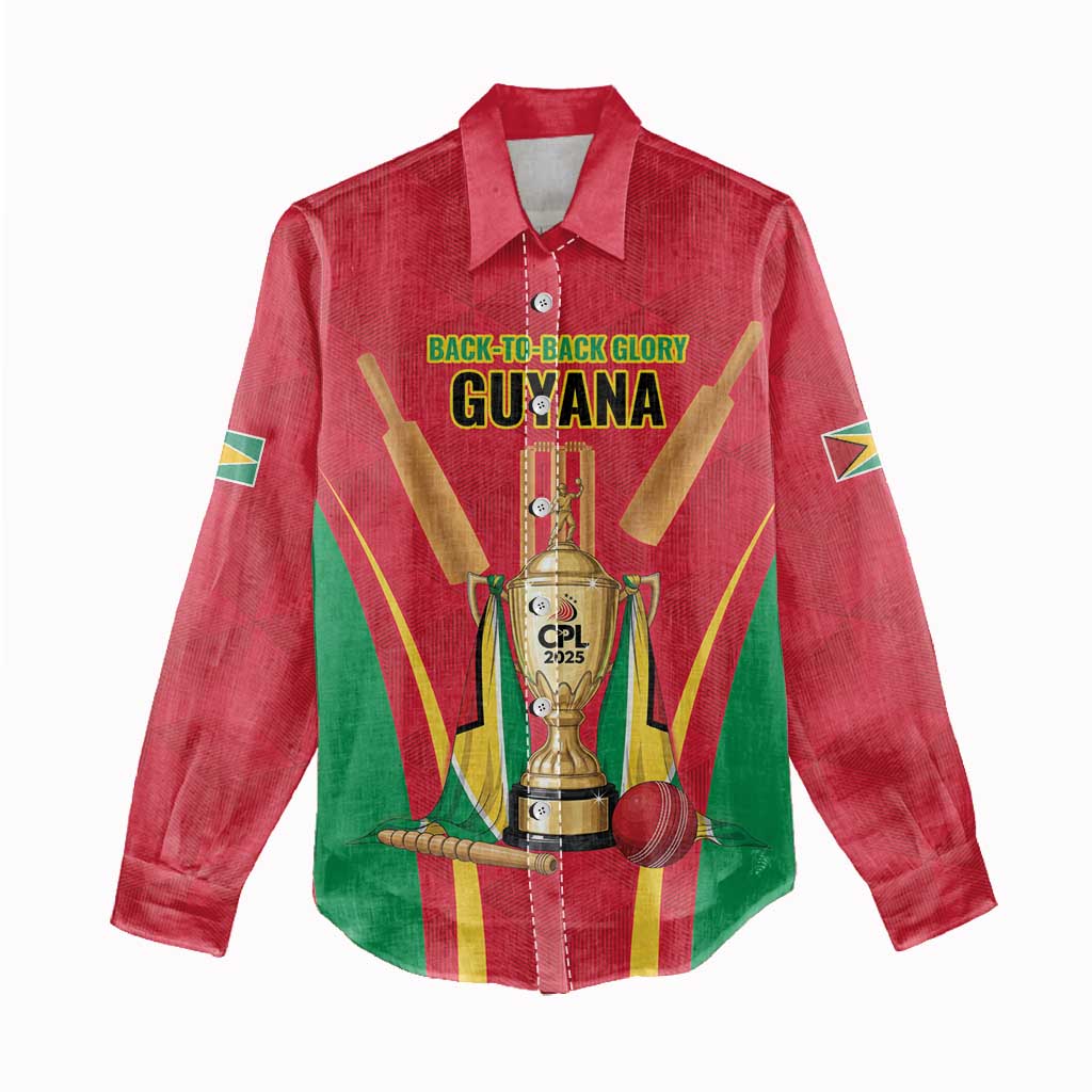 Custom Guyana Victory Run 2025 Women Casual Shirt Caribbean Cricket Supporter Amazon Warriors - Wonder Print Shop