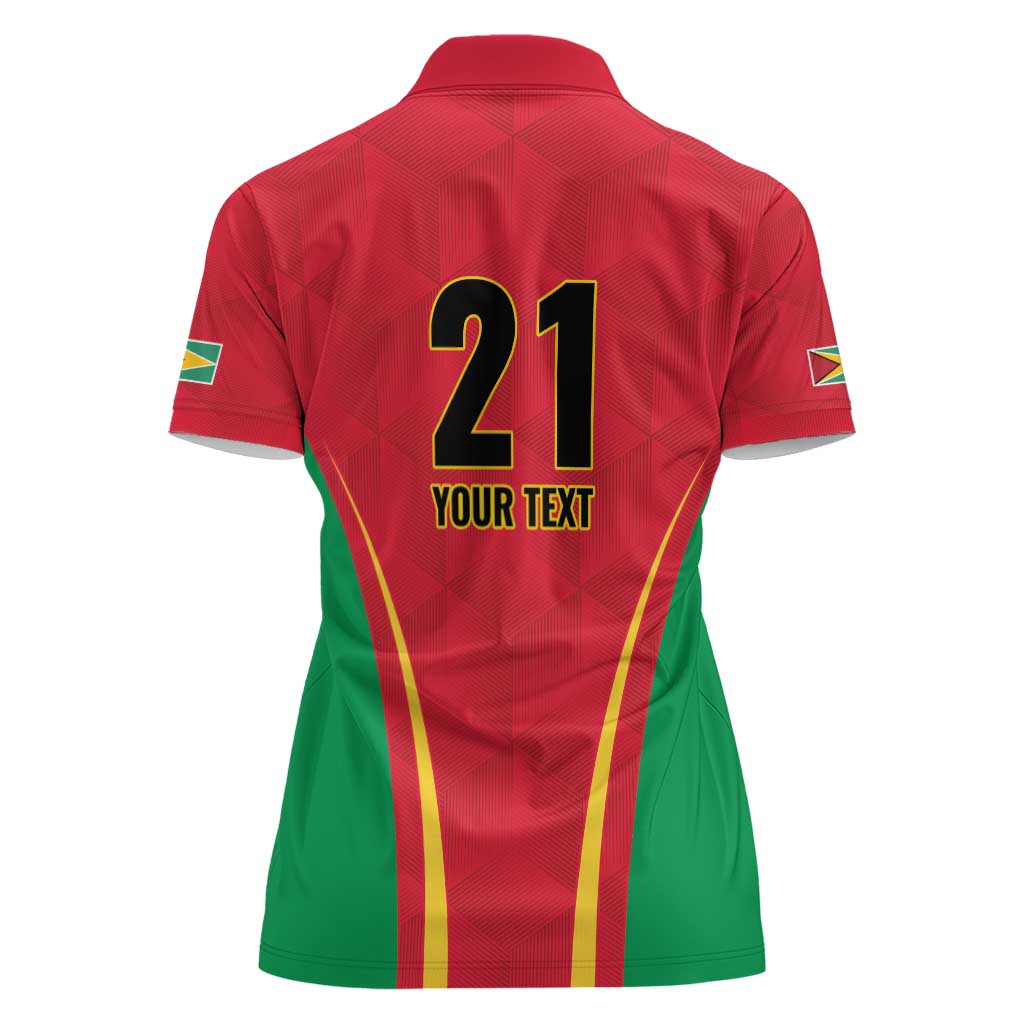 Custom Guyana Victory Run 2025 Women Polo Shirt Caribbean Cricket Supporter Amazon Warriors - Wonder Print Shop