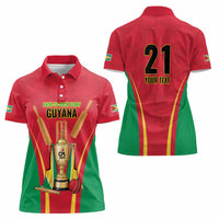 Custom Guyana Victory Run 2025 Women Polo Shirt Caribbean Cricket Supporter Amazon Warriors - Wonder Print Shop