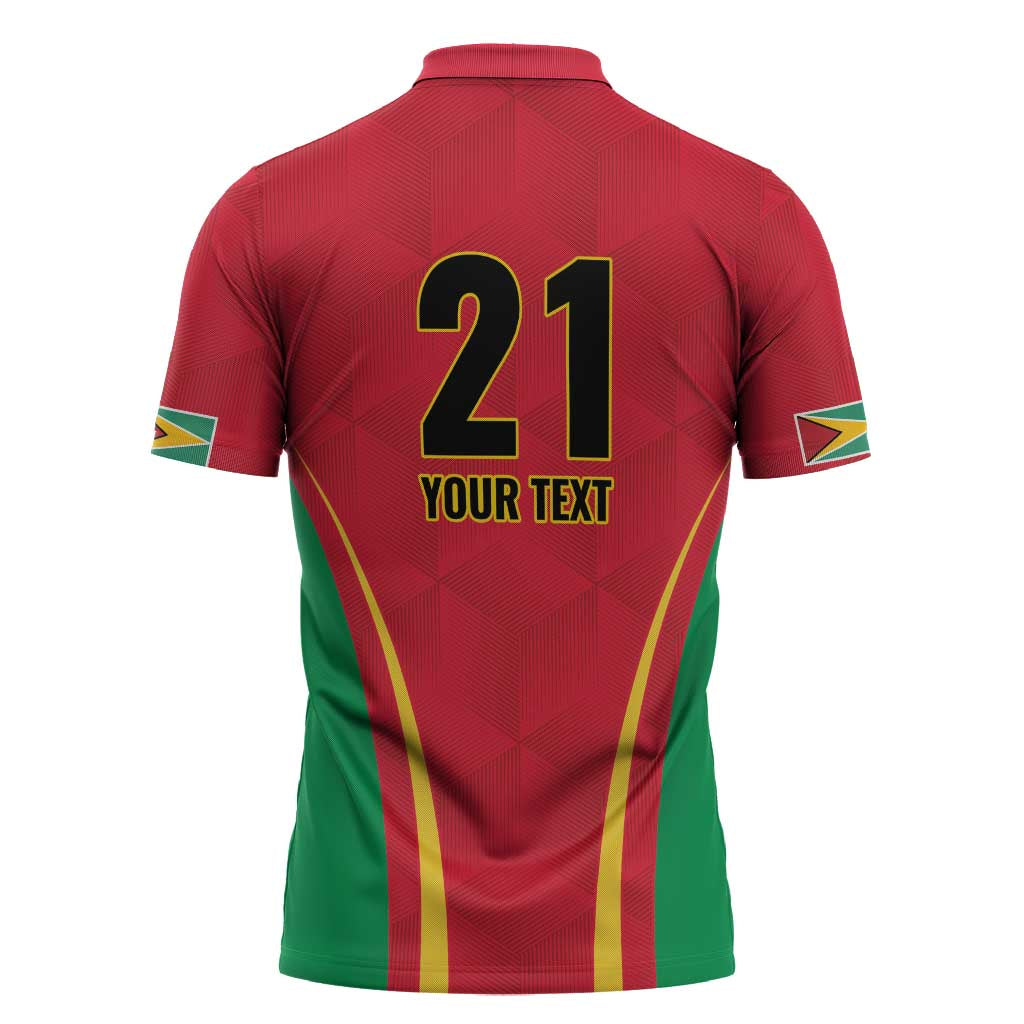 Custom Guyana Victory Run 2025 Zipper Polo Shirt Caribbean Cricket Supporter Amazon Warriors - Wonder Print Shop