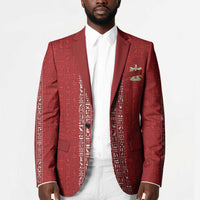 World Football 2026 Egypt Custom Blazer Red Ancient Egyptian Hieroglyphs - Wonder Print Shop
