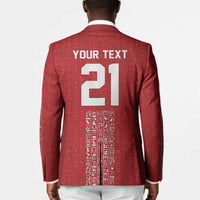 World Football 2026 Egypt Custom Blazer Red Ancient Egyptian Hieroglyphs - Wonder Print Shop