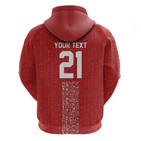 World Football 2026 Egypt Custom Hoodie Red Ancient Egyptian Hieroglyphs - Wonder Print Shop