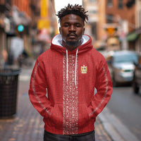 World Football 2026 Egypt Custom Hoodie Red Ancient Egyptian Hieroglyphs - Wonder Print Shop